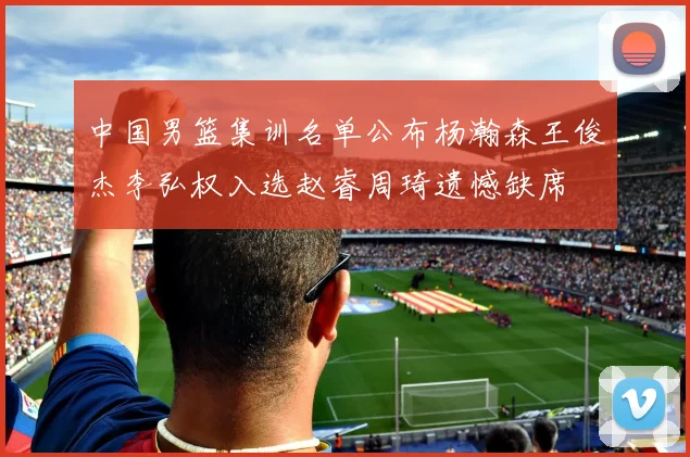 中国男篮集训名单公布杨瀚森王俊杰李弘权入选赵睿周琦遗憾缺席