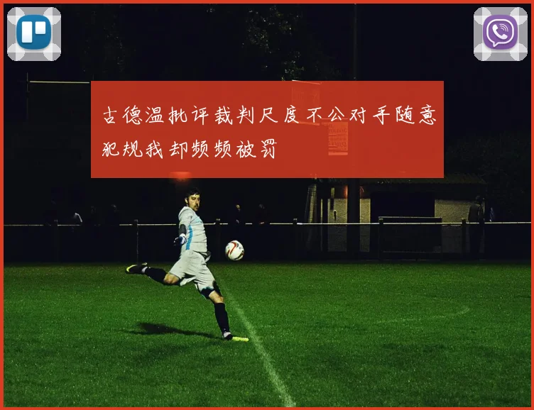 古德温批评裁判尺度不公对手随意犯规我却频频被罚